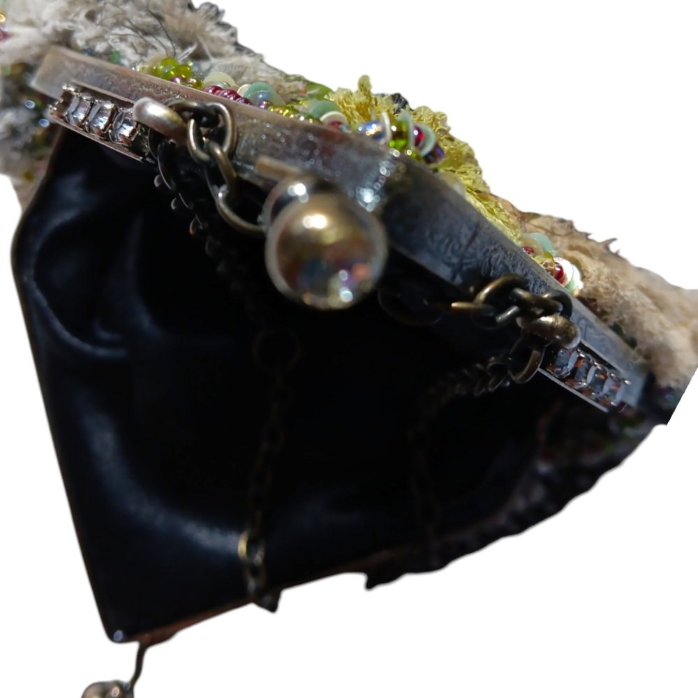 Mary Frances Beautiful Vintage Handbag Chain Strap, Gemstones, & Sequins - Picture 7 of 11